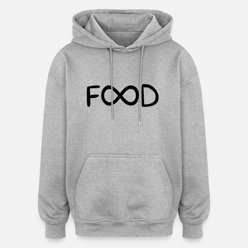 UNENDLICH VIEL ESSEN - Oversized Unisex Hoodie - Grau meliert