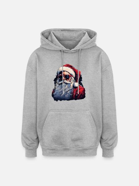 Santa Claus - Oversized Unisex Hoodie - heather grey