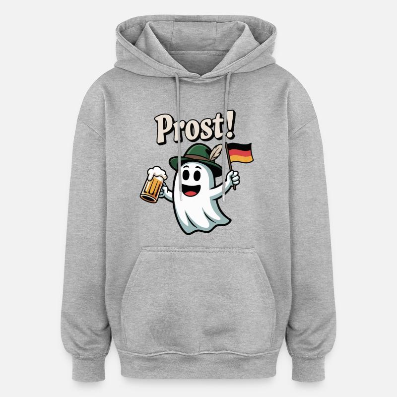 Prost Geist - Oversized Unisex Hoodie - Grau meliert