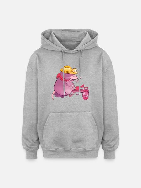mole - Oversized Unisex Hoodie - heather grey