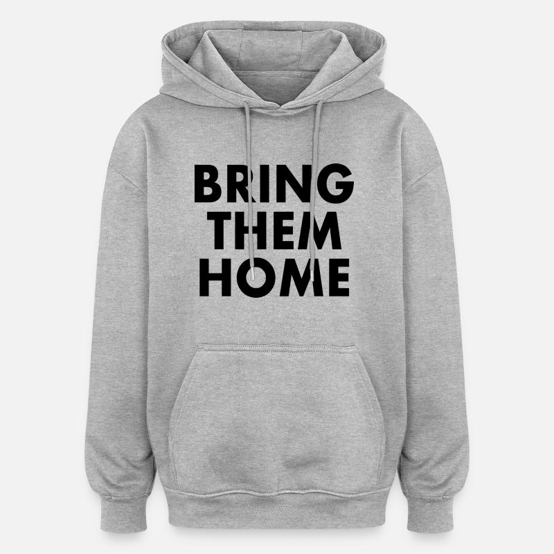 Bring them home - Sweat à capuche oversize unisexe - gris chiné