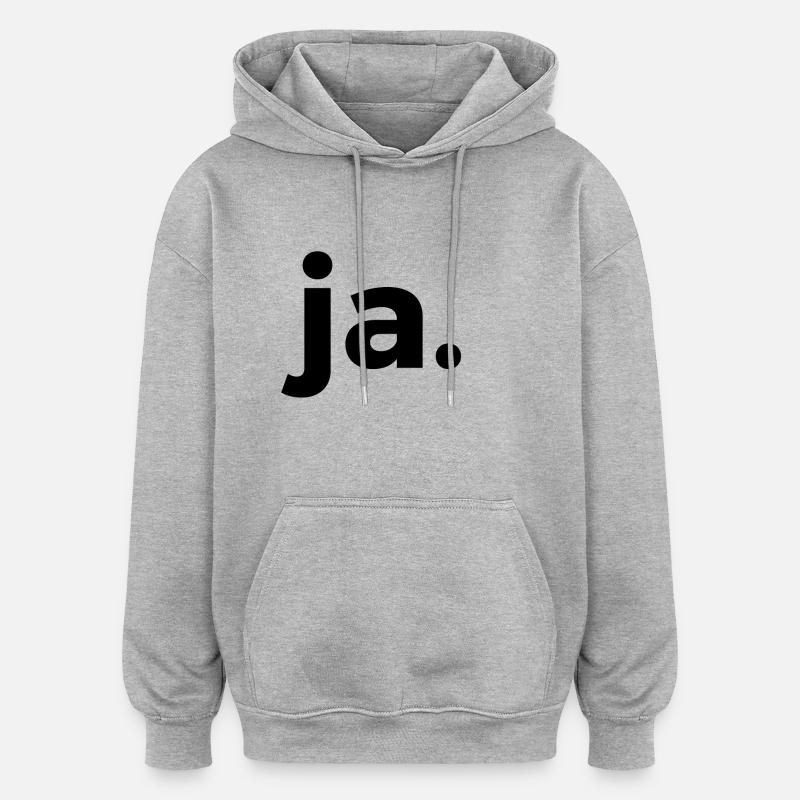 oui - Sweat à capuche oversize unisexe - gris chiné