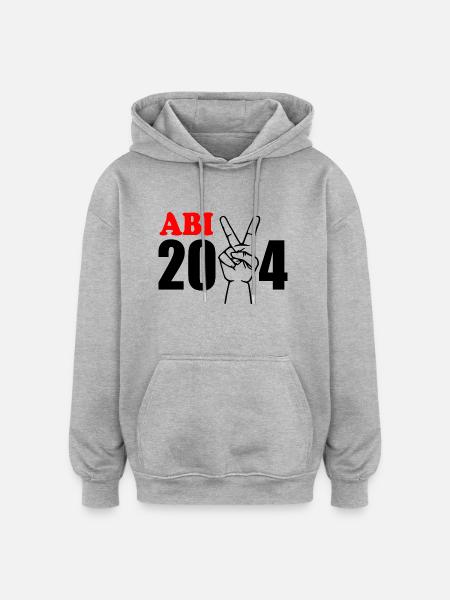 Abi 2024 - Oversized Unisex Hoodie - Grau meliert