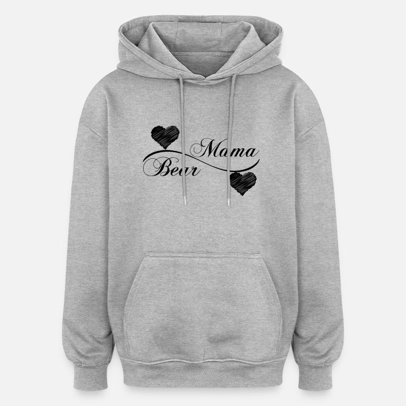 Mama Bear - Oversized Unisex Hoodie - Grau meliert