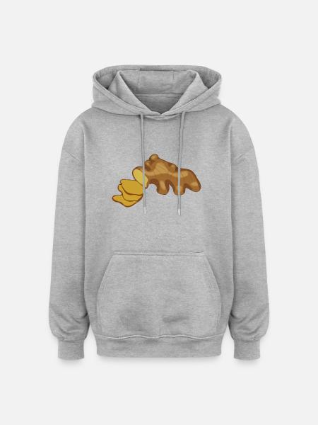 ginger ginger veggie gemuese vegetable1 - Oversized Unisex Hoodie - heather grey