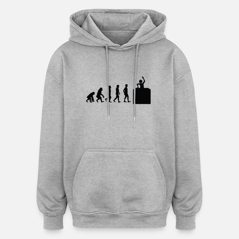 Evolution DJ - Oversized Unisex Hoodie - heather grey