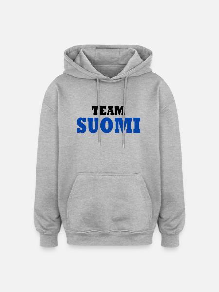 Team suomi - Oversized Unisex Hoodie - heather grey