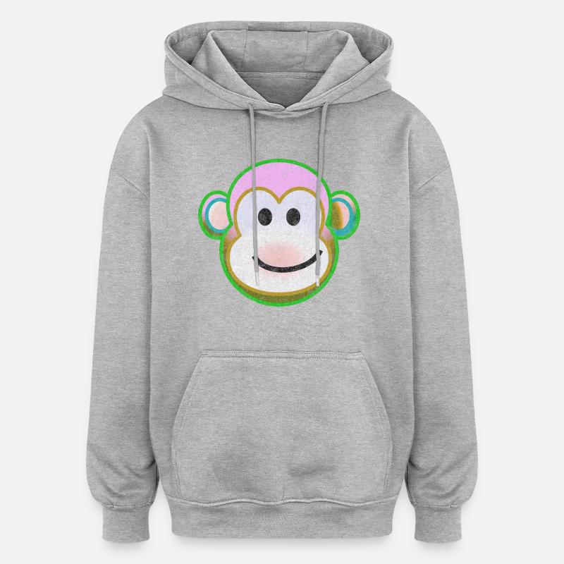 Funky Monkey - Oversized Unisex Hoodie - heather grey