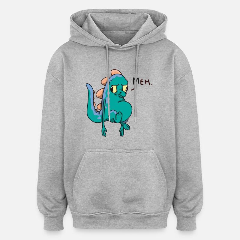 Monstre - Sweat à capuche oversize unisexe - gris chiné