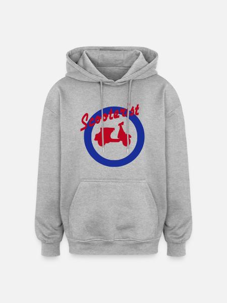 Motorroller Roller Blechroller Schaltroller - Oversized Unisex Hoodie - Grau meliert