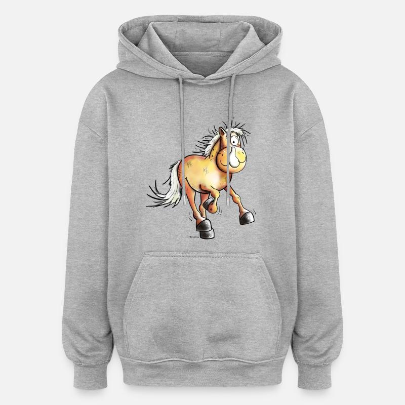 Courir Haflinger - Sweat à capuche oversize unisexe - gris chiné