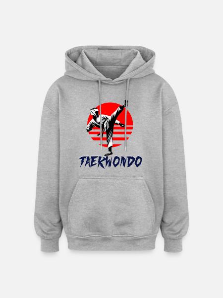 Taekwondo - Oversized Unisex Hoodie - heather grey