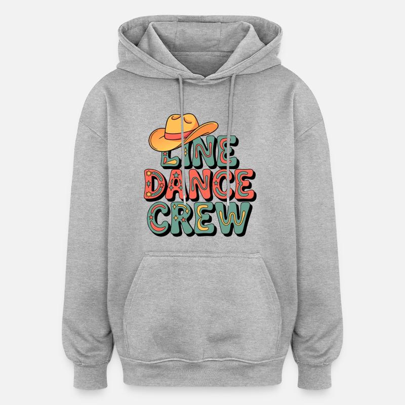 Troupe de danse en ligne rétro - Sweat à capuche oversize unisexe - gris chiné