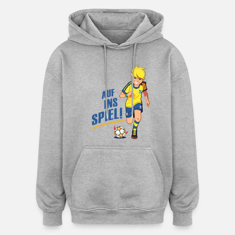 Teufelskicker Jouons avec Moritz - Sweat à capuche oversize unisexe - gris chiné