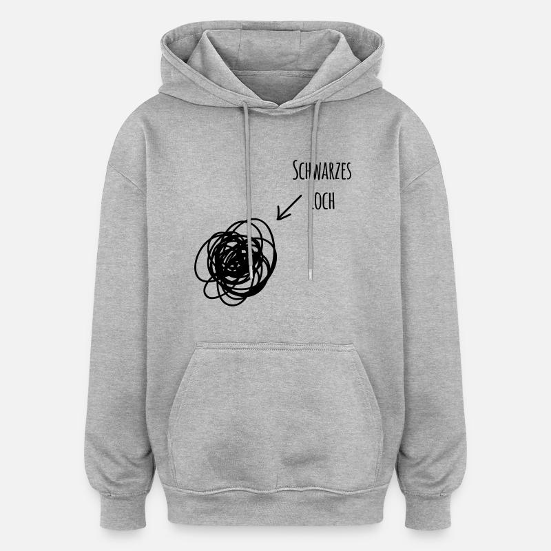 Schwarzes Loch 1c - Oversized Unisex Hoodie - Grau meliert