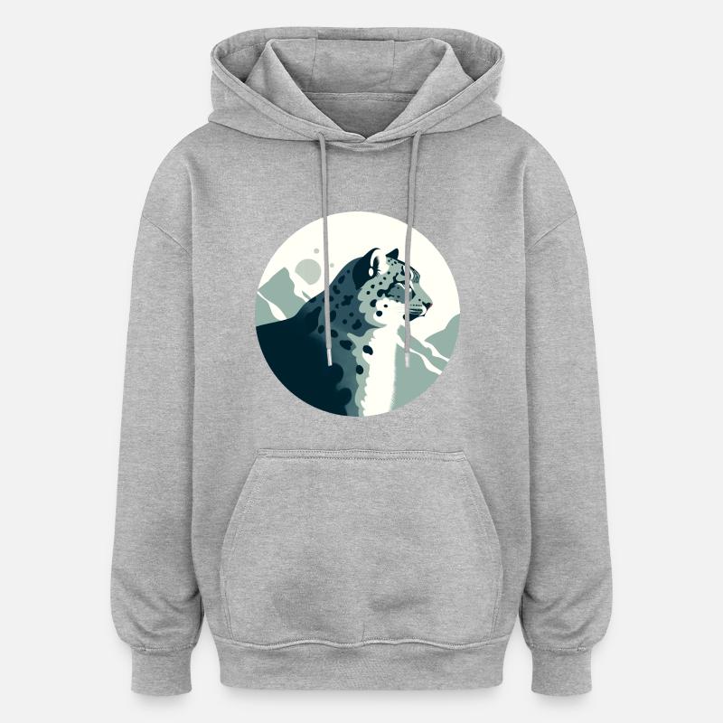 Once - Sweat à capuche oversize unisexe - gris chiné