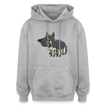 Schaf - Oversized Unisex Hoodie - Grau meliert - Vorne - Noah (186cm)