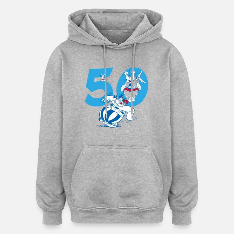 Asterix & Obelix 50th Birthday Design - Oversized Unisex Hoodie - heather grey