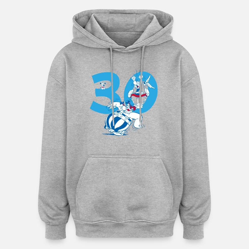 Asterix & Obelix 30th Birthday Design - Oversized Unisex Hoodie - heather grey