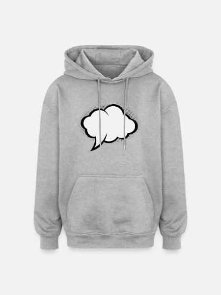 Comic speech bubble - Oversized Unisex Hoodie - heather grey