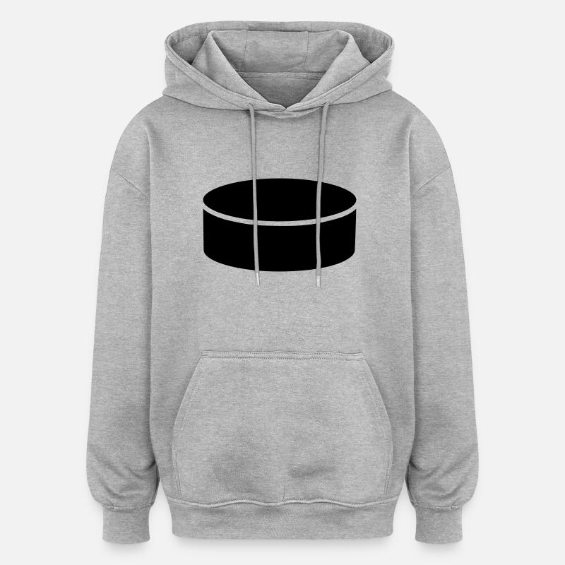 Hockey sur glace - Sweat à capuche oversize unisexe - gris chiné