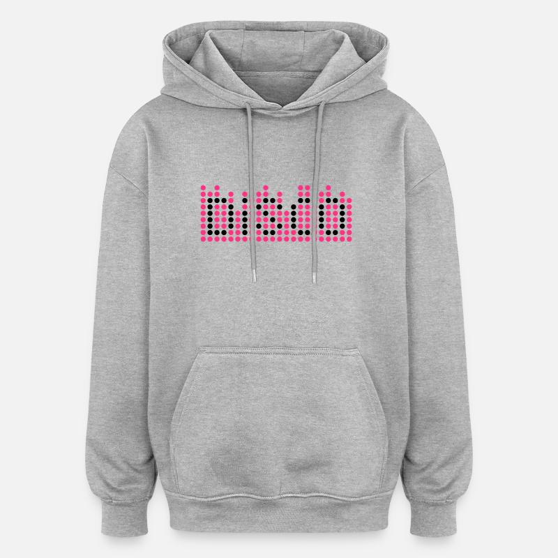 disco 2c equalizer DE - Oversized Unisex Hoodie - Grau meliert