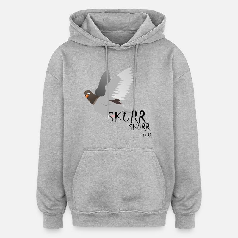 taube - Oversized Unisex Hoodie - Grau meliert