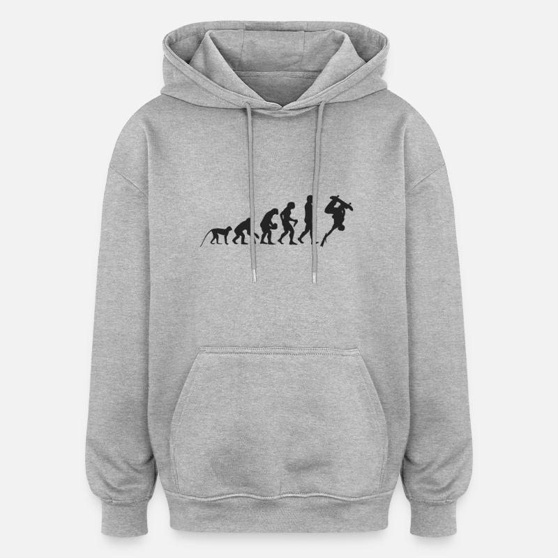 Evolution Skate - Oversized Unisex Hoodie - heather grey