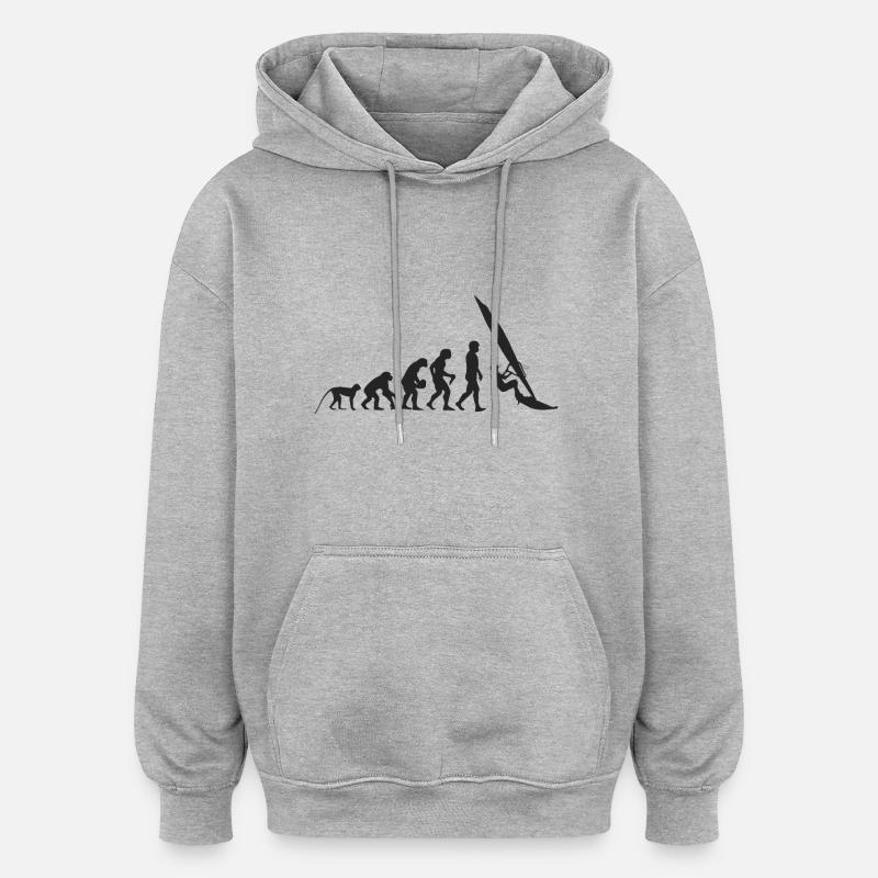 Evolution Windsurfing - Oversized Unisex Hoodie - heather grey