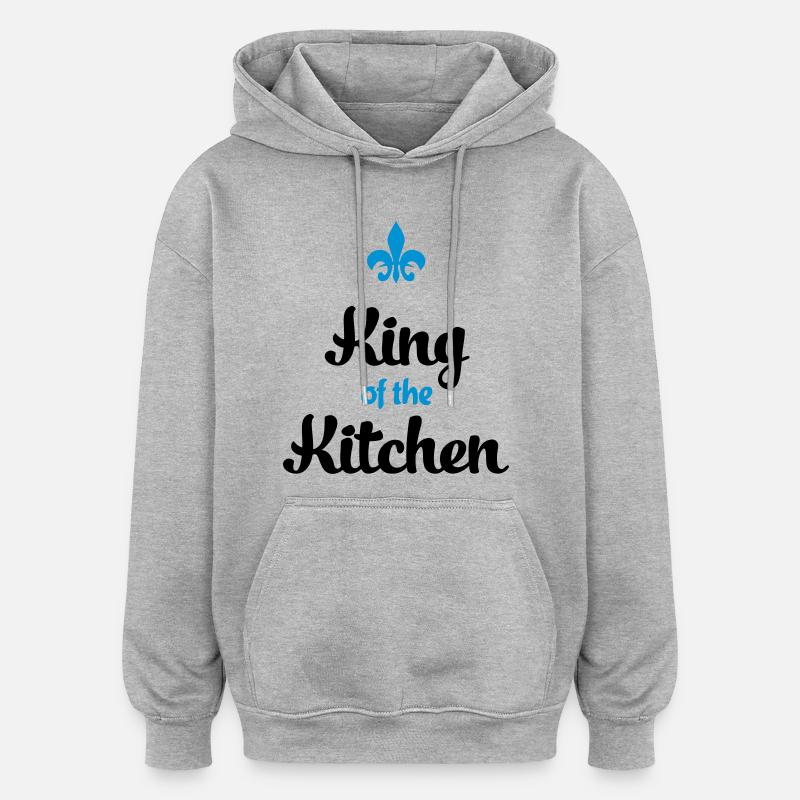 Cuire - Sweat à capuche oversize unisexe - gris chiné