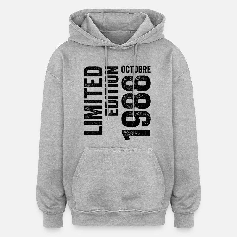 1988 - Sweat à capuche oversize unisexe - gris chiné