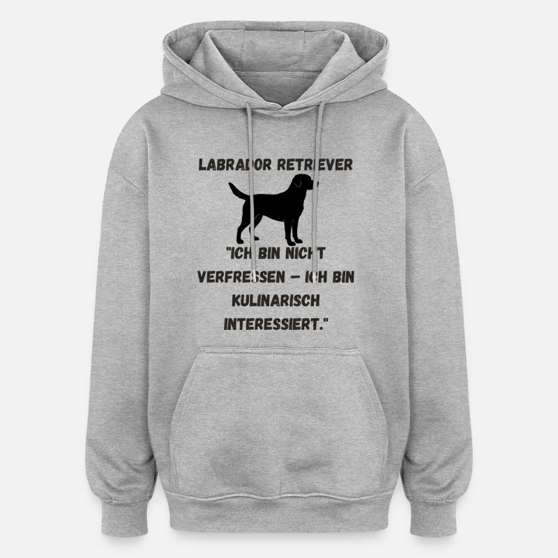 Labbi-1- - Sweat à capuche oversize unisexe - gris chiné