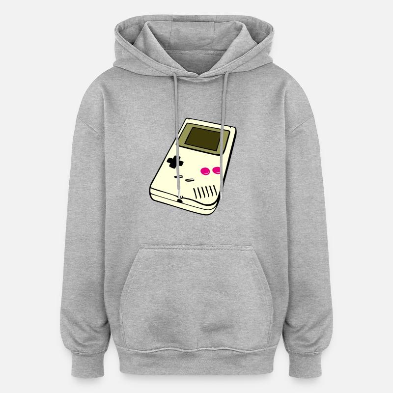 Console de jeu portable - Sweat à capuche oversize unisexe - gris chiné