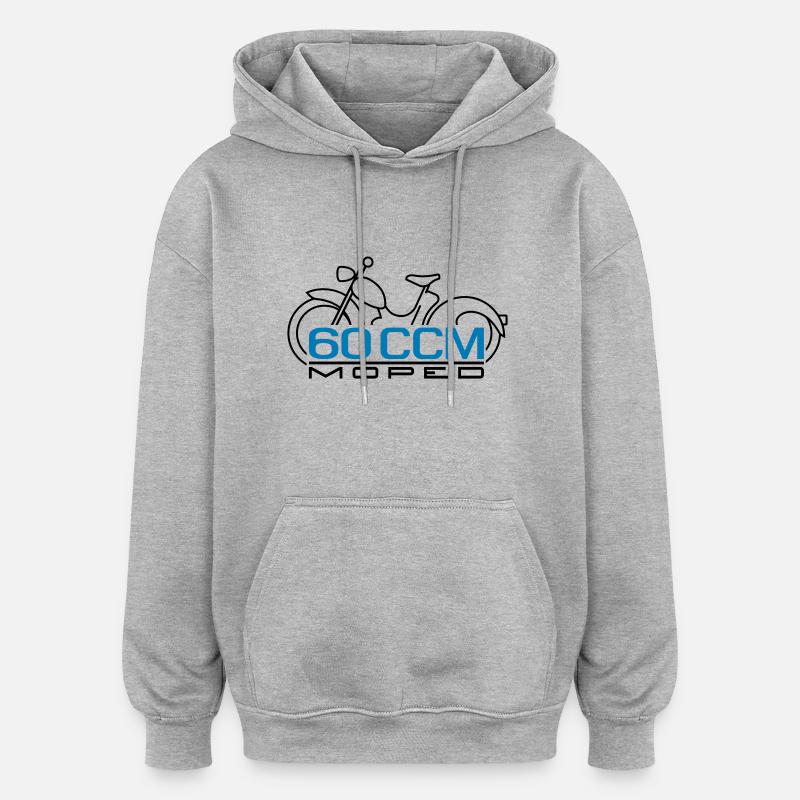 Emblème de cyclomoteur SR2 60cc - Sweat à capuche oversize unisexe - gris chiné