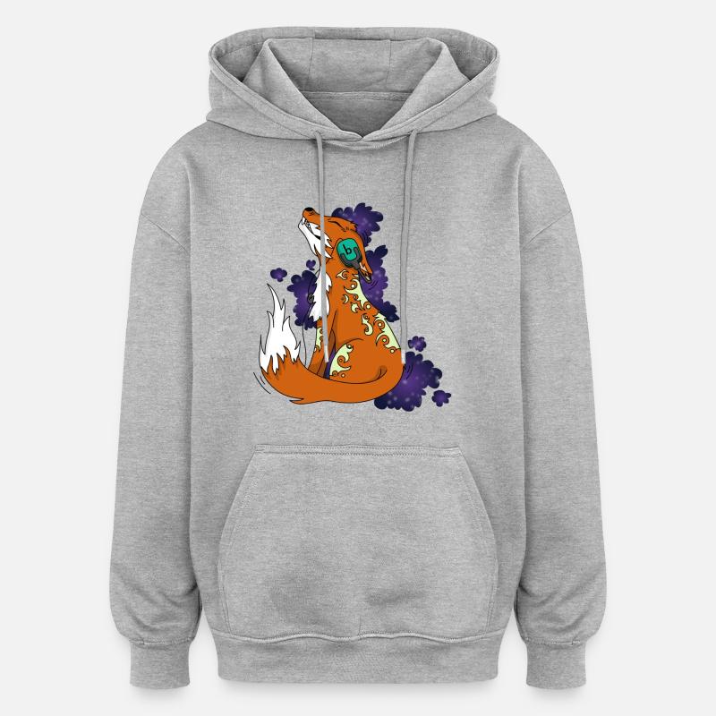 Limited Edition Fuchs - Kindermotive - Sweat à capuche oversize unisexe - gris chiné