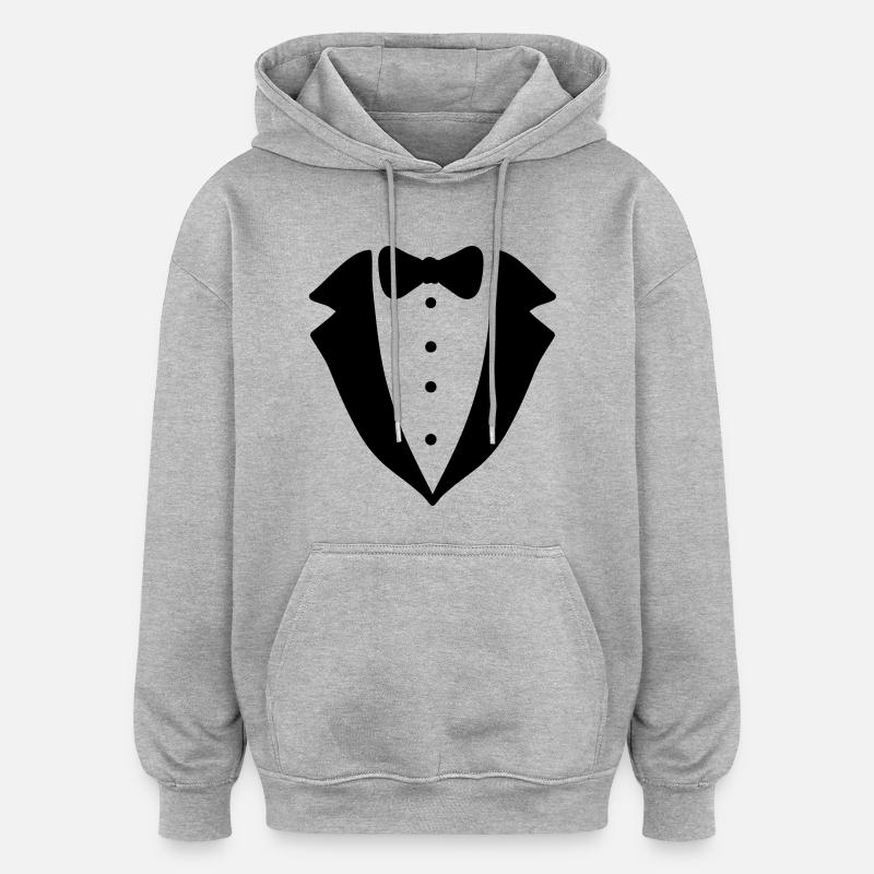 Smoking - Sweat à capuche oversize unisexe - gris chiné