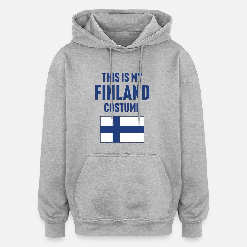 C’est mon costume de Finlande - Sweat à capuche oversize unisexe - gris chiné