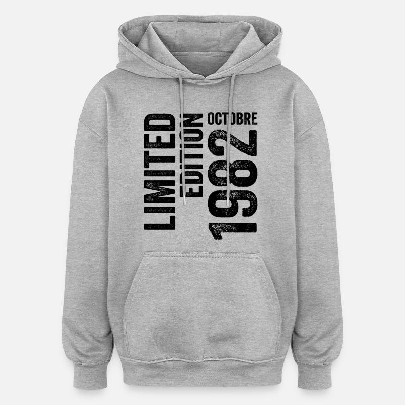 1982  - Oversized Unisex Hoodie - Grau meliert