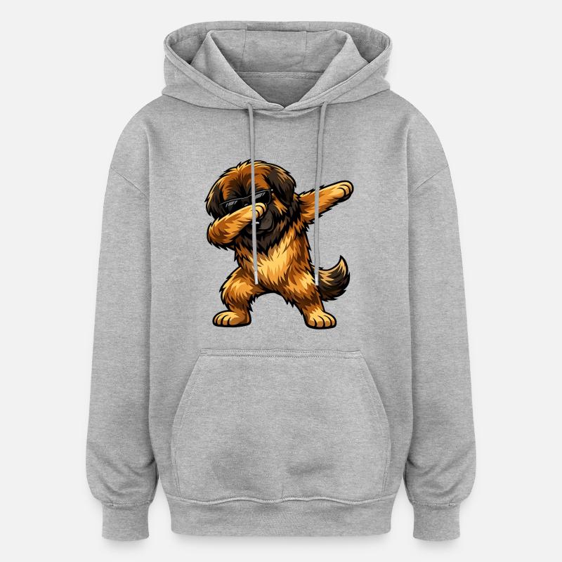Dab Leonberger - Sweat à capuche oversize unisexe - gris chiné