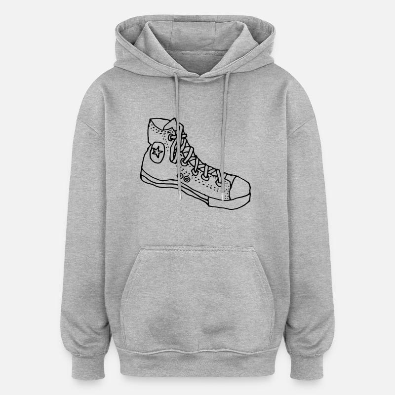 sneaker - Sweat à capuche oversize unisexe - gris chiné