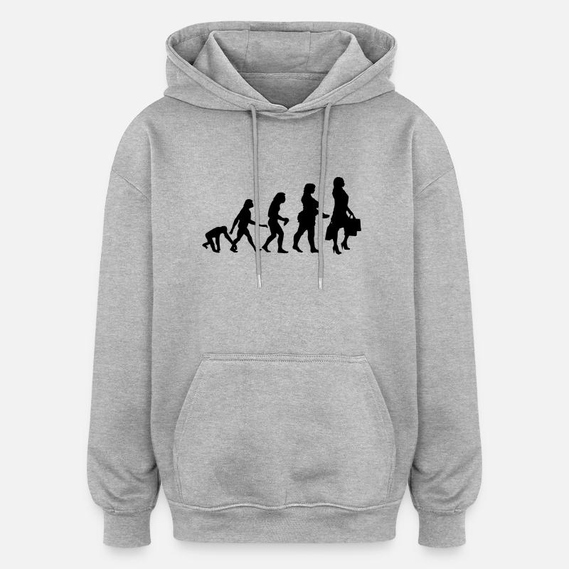 SHOPPING QUEEN EVOLUTION - Oversized Unisex Hoodie - heather grey