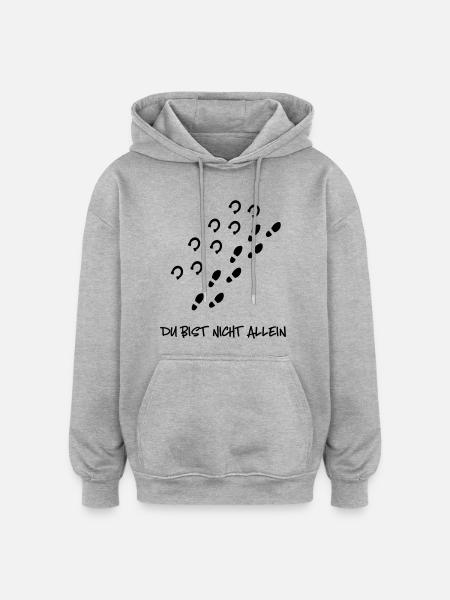 Horse - Oversized Unisex Hoodie - heather grey