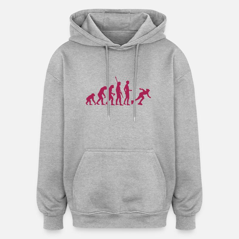 evolution_inliner - Oversized Unisex Hoodie - heather grey