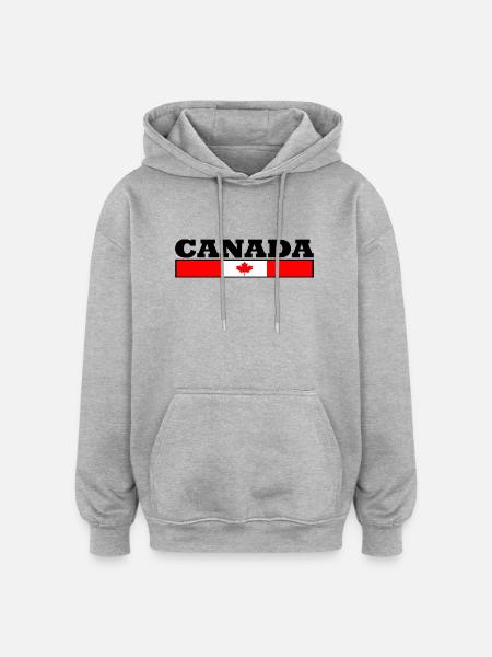 Canada flag - Oversized Unisex Hoodie - heather grey