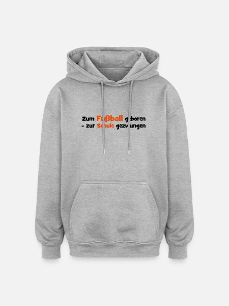 Fußball - Oversized Unisex Hoodie - Grau meliert