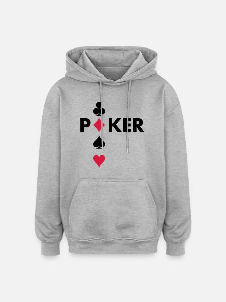 Poker player - Oversized Unisex Hoodie - heather grey