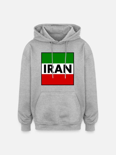 IRAN FLAG IRANIAN FLAG - Oversized Unisex Hoodie - heather grey