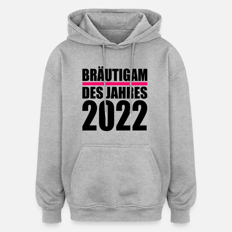 bräutigam - Oversized Unisex Hoodie - Grau meliert