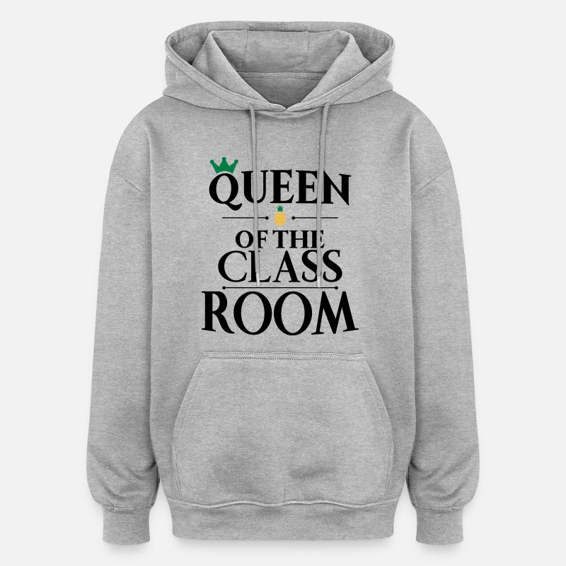 school - Oversized Unisex Hoodie - heather grey