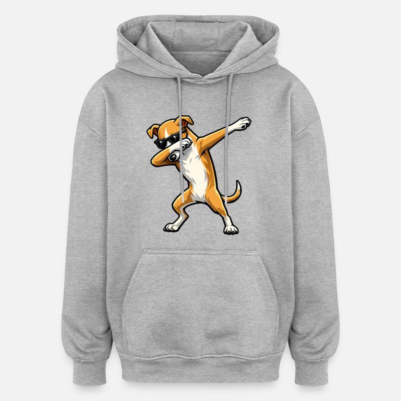Tabbing Galgo Español - Sweat à capuche oversize unisexe - gris chiné